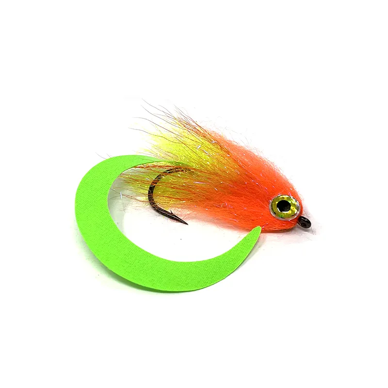 Lavezzinifly - Streamer - Wiggle Chartreuse Orange