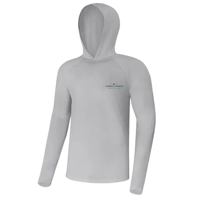 Thomas & Thomas - Steel Grey Tech Hoody w/ Brown & Rainbow Trout back