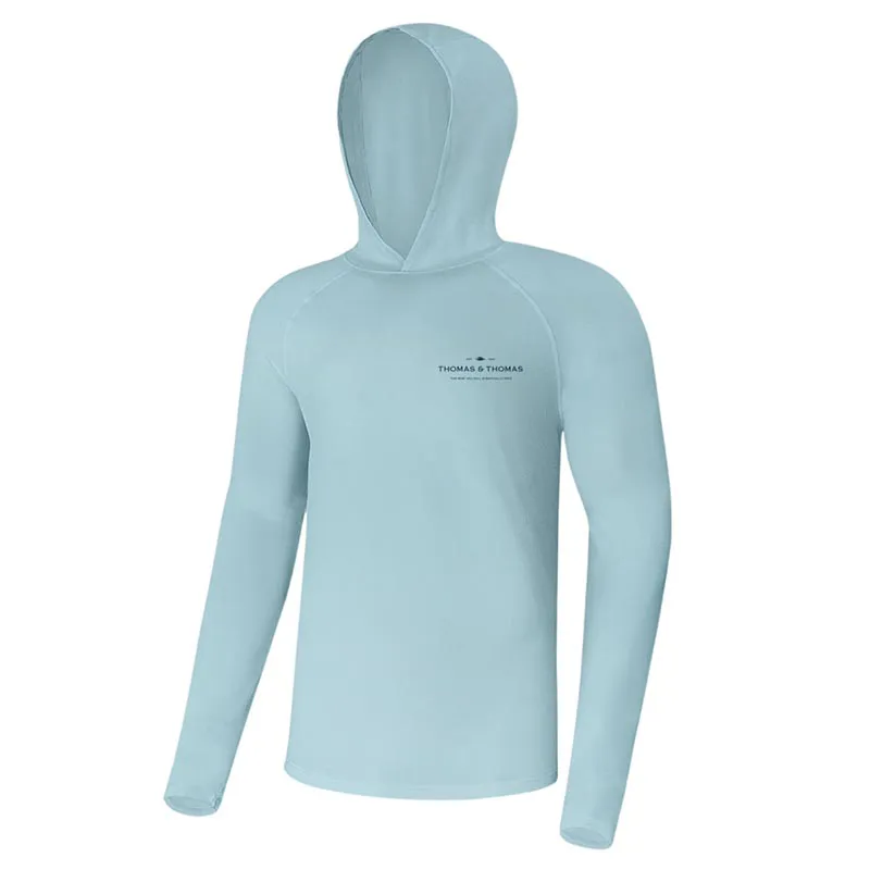 Thomas & Thomas - Sky Blue Tech Hoody w/ T&T Monogram on back