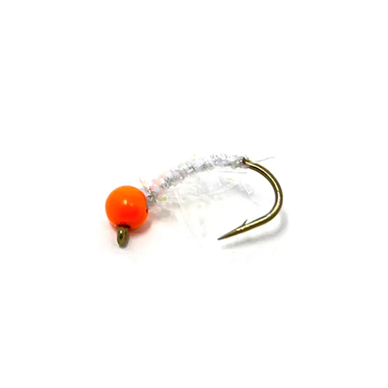 Lavezzinifly - Barbed Gammarus - White UV & Orange