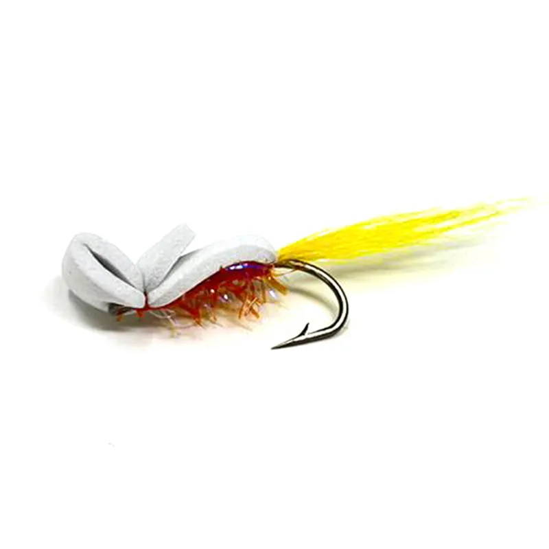 Lavezzinifly - Streamer - Gurgler White Orange & Yellow